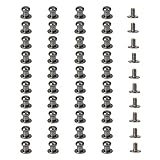ギボシネジ式 頭6mm 40個セット レザークラフト 金具 留め具 アクセサリーパーツ ハンドメイド 手芸 パーツ 黒ニッケル