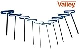 10 Pc. T-handle Hex Key Wrench Set, 9 Inch Length Handle Metric [並行輸入品]
