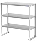 Amazon｜ステンレス キッチン 棚 2段 業務用 棚無段階調整式 置き棚