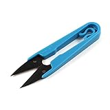 uxcell 鋏　やとこ　ブルーグリップ　U形　プラスチック　メタル　10.5cm長　1個