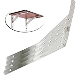 ING STYLE 棚受け金具 Ｌ字型 メタル合金製 4本セット (30×15.7×2cm)