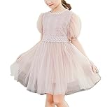 Candykids　ガールズ キッズ 女児 女の子 長袖 ワンピース フォーマル 女の子/ 卒業式/スーツ/ピアノ/結婚式/面接/七五三/入学式/ お姫様 ドレス お出かけ 結婚式 (130cm, ピ