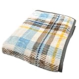 シンプルフレッシュ(Simple Fresh) ブランケット 膝掛け ハーフサイズ 毛布 洗える ニューマイヤー タータンチェック グレー ポリエステル 100cm×140cm