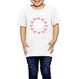 クール 子供 心の輪をフィーチャー愛のサークル Ｔシャツ 100%棉 White Size 2 Toddler