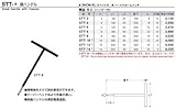 エイト（EIGHT）Ｔ型 六角棒スパナ テーパーヘッド 鉄ハンドル 単品 STT14