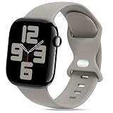 THWALK コンパチブル Apple Watch バンド ベルト 柔らかいシリコン素材のスポーツバンド 防水性 通気性 耐久性 柔軟 運動 おしゃれ 40mm 41mm 42mm 44mm 45mm 46mm 49mm S/M M/L アップルウォッチ Ultra 2/Ultra SE Series 10/9/8/7/6/5/4 に対応 (ストーン, 40mm/41mm/42mm S/M)