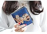 漫画の写真の女性の短い財布を描いた (ロイヤルブルー)