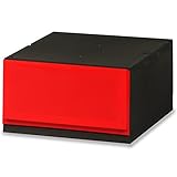 日本製 収納ケース 引き出し 彩（イロドリ） (35cm幅 1段, レッド)