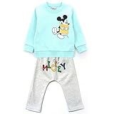 [ディズニー正品]パレットミッキーセット（Tシャツパンツ 2点セット）－ オレンジ、スカイブルー (M、スカイブルー) [並行輸入品]