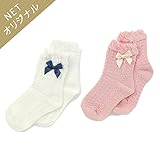 dolcina(ドルチーナ) リボン付ミニクルーソックス (13～21cm) キムラタンの子供服 (52102-164) ピンク 19～21