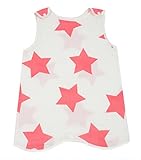 9色展開　綿100％　二重ガーゼ　春夏秋用スリーパー【bebenew01】 (M, ビッグスター(ピンク))