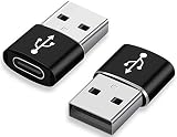 USB C アダプタ,USB C to USB A 変換アダプタ【両面USB C データ伝送 2個】 usb type c 変換 スマホ パソコン等対応 転送及び充電対応 USB-C充電ケーブル (黒 2個)