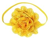 C-Princess ベビーコスチューム ヘアバンド ヘッドバンド 髪飾り 髪留め カチューシャ お花 かわいい キッズ 赤ちゃん 女の子 フォーマル ドレスにぴったり イエロー
