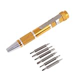 Demiawaking 精密ドライバーセット 7 in 1 小型 ミニ 7種ビット 収納便利 クラフト ジュエリー修理ツール