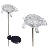 Tricod E2178 Turtle Solar Powered Garden Yard Stake Light, Medium, 2-Piece [並行輸入品]