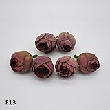 20pcsシルク花人工Small Tea Rose Budヘッドフェイク花のウェディングホーム装飾DIY花輪スクラップブッククラフト One Size SHRZH32842662583-13