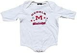 Ole Miss Rebelsベビー/幼児長袖ワンジー 3-6 Months ホワイト