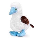 lilizzhoumax アオアシカツオドリのぬいぐるみ、本物そっくりの鳥のぬいぐるみ、とても柔らかくて繊細なかわいい鳥のぬいぐるみ、女の子のおもちゃ、子供のギフト、家の装飾 (青 高さ 25cm)