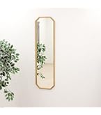 Amazon.co.jp: 幸運を呼び込む八角ミラー 33.5×148cm (ホワイト) 玄関