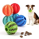 [クレバーレンチ] 犬 ボール おやつボール おもちゃ シリコン製 餌入れ 知育 歯磨きボール 小型犬 中型犬 大型犬 ストレス解消 (水色, 中)