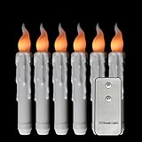 cozeyat 6pcs乾電池式SofeグローFlamelessテーパキャンドル、ちらつきLEDキャンドルをテーパの燭台、壁掛け燭台、シャンデリア、燭台( AAバッテリーは含まれません） Taper_