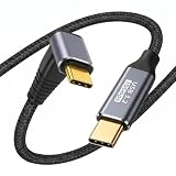 USB Type-C ケーブル L字 2M PD 100W急速充電 USB3.2 Gen2標準 10Gbpsデータ転送 4K映像出力対応 超高耐久ナイロン編み MacBook/Surface/Pixel/Xperia/AQUOSなどType-C機種向け