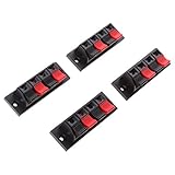 Lovoski プッシュタイプ　スピーカ　端子　 4ピン　スピーカ　端子　コネクタ　4ピース入りセット