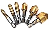 GJTr 面取り カッター 工具 金属 プラスチック 加工 バリ取り 面取りカッター 6本 セット