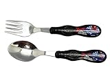 ブラックスパイダーマンフォークとスプーンセット