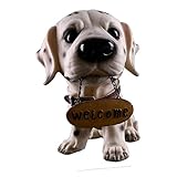 MIRACLE かわいい犬がお出迎え 犬 置物 WELCOME ウェルカム犬 玄関 インテリア アニマル グッズ フィギュア コレクション (Cタイプ) MC-WELBIGDOG-C