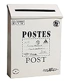 Plus Nao(プラスナオ) ポスト 郵便受け 郵便ポスト メールボックス 壁掛け 置き型ポスト 2WAY インテリア 雑貨 ビンテージ風 スチール製 か - レッド