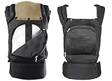 Breezy Mesh Backpack baby carrier(Black w/mocha head support) by Lite-on-Shoulder