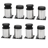 uxcell アジャスタブルキャビネットレッグ キャビネットラウンドスタンド キッチンキャビネット脚 8個入り