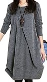 (シュバリアン) Chevalian カジュアル ユッタリ シンプル aライン ワンピース ワンピ マタニティ ロング丈 グレー 灰色 色 カラー レディース 女性用 ミセス 女性 レディス レデイー