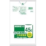 日本サニパック:サニパック HT41容量表記入り白半透明ゴミ袋45L 10枚 HT41-HCL 型式:HT41-HCL（1セット:10枚入）