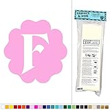 花で文字F初期 – Fun Kids女の子ベビー部屋 – ビニールステッカーデカール壁アート装飾 ピンク 061116W5351_SoftPink
