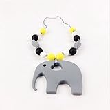 Mamiami Home おしゃぶり 噛がため　シリコーン象 ネックレス ママ用/赤ちゃん用 新生児ギフト 1個 グレー