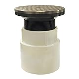 Oatey 74168 PVC Pipe Base General Purpose Cleanout with 6-Inch NI Cover and Round Ring, 4-Inch by Oa