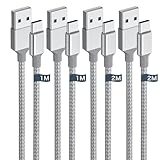 usb c ケーブル【1m+1m+2m+2m 4本】タイプc ケーブル USB Type C ケーブル 3A急速充電 QC3.0対応 急速充