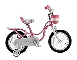 ROYALBABY(ロイヤルベイビー) 16インチ 補助輪付き 子ども用 自転車 ピンク [メーカー保証1年] チェーンケース カゴ リアキャリア RB-WE LITTLE SWAN