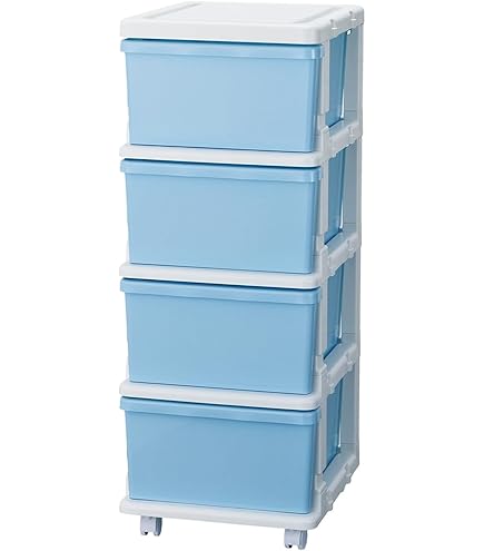 サンカルームス収納チェスト サンドブルーワイド 4段 Amazon.co.jp: サンカ ルームス 収納 チェスト サンドブルー