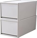 JEJ 収納チェスト ストラ(stora) Lサイズ アイボリー 2個組 幅39×奥行74×高さ30cm STR-74L-2 IV/IV