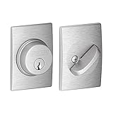 Schlage B60N CEN 626 Century Single Cylinder Deadbolt, Satin Chrome [並行輸入品]