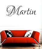 Martin family name Last Name女の子名前またはBoy名前部屋名前壁引用アートビニールデカールステッカー