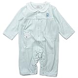 《秋冬春対応》(日本製) Pample Mousse(パンプルムース) 綿ベロアミニボーダーカバーオール 60cm/SA NO.DP-73553