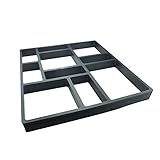 格子 コンクリート 用 型枠 ガーデニング モールド 遊歩道 DIY 舗装 プラスチック製 庭石 石畳 レンガ 単品(60 * 60 * 5cm)