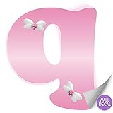 壁文字ピンクBumble Bee文字ステッカーアルファベット初期ビニールステッカー子供デカール子供ルーム装飾赤ちゃん保育園女の子寝室デコレーションChilds名PersonalizedデカールBumb