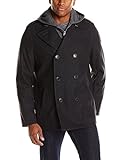 Levi's Men's Big-Tall Wool Peacoat with Fleece Bib and Hood Gray X-Large/Tall [並行輸入品]
