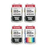 BC-365 BC-366 詰め替えインク キヤノン用 BC-365XLBK(顔料ブラック)×3+BC-366XLC(染料3色カラー） 大容量 補充用 対応機種：PIXUS TS3530 TS3730