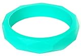 Itzy Ritzy Teething Happens Silicone Jewelry Baby Teething Bangle Bracelet Geometric, Turquoise by I